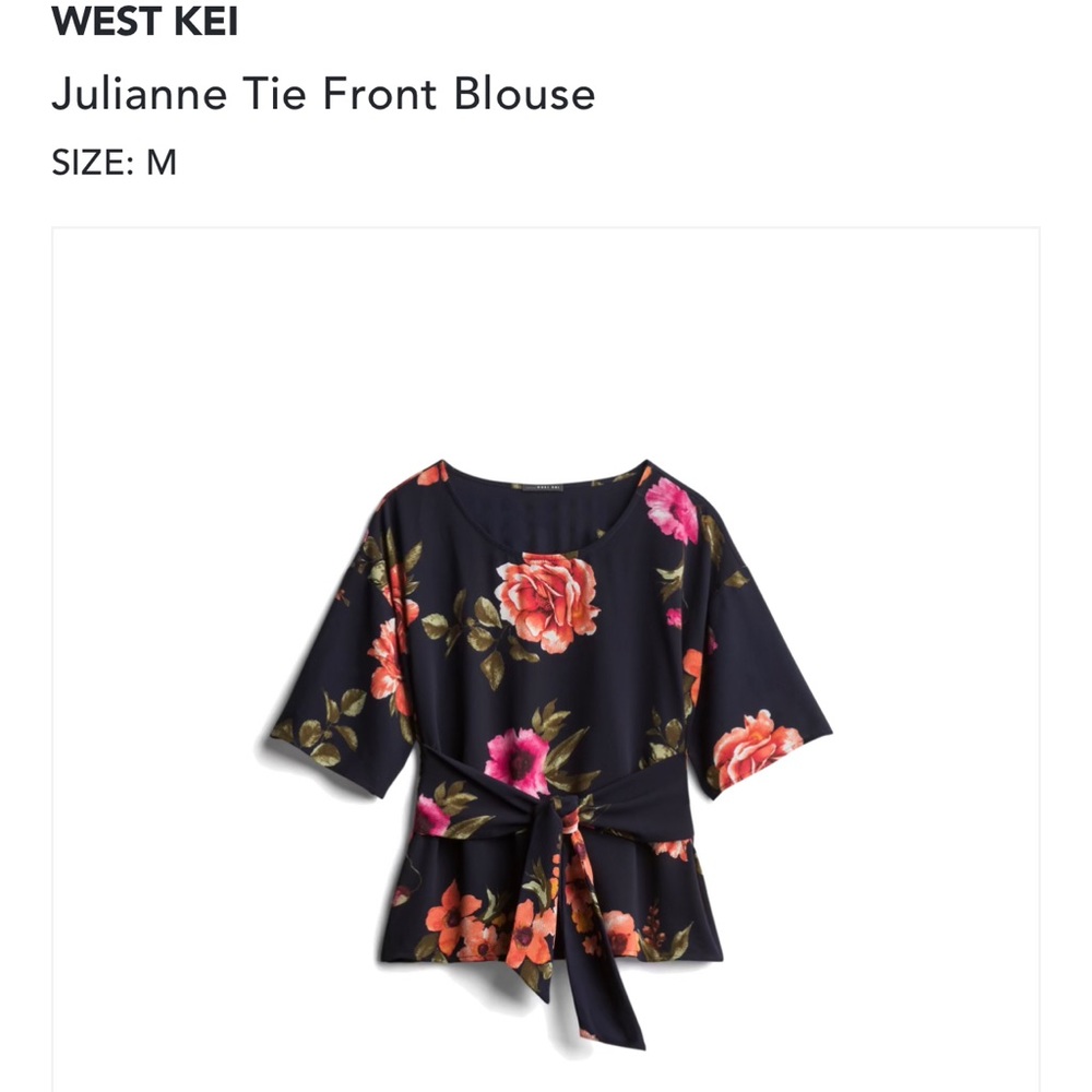 Tie front blouse
